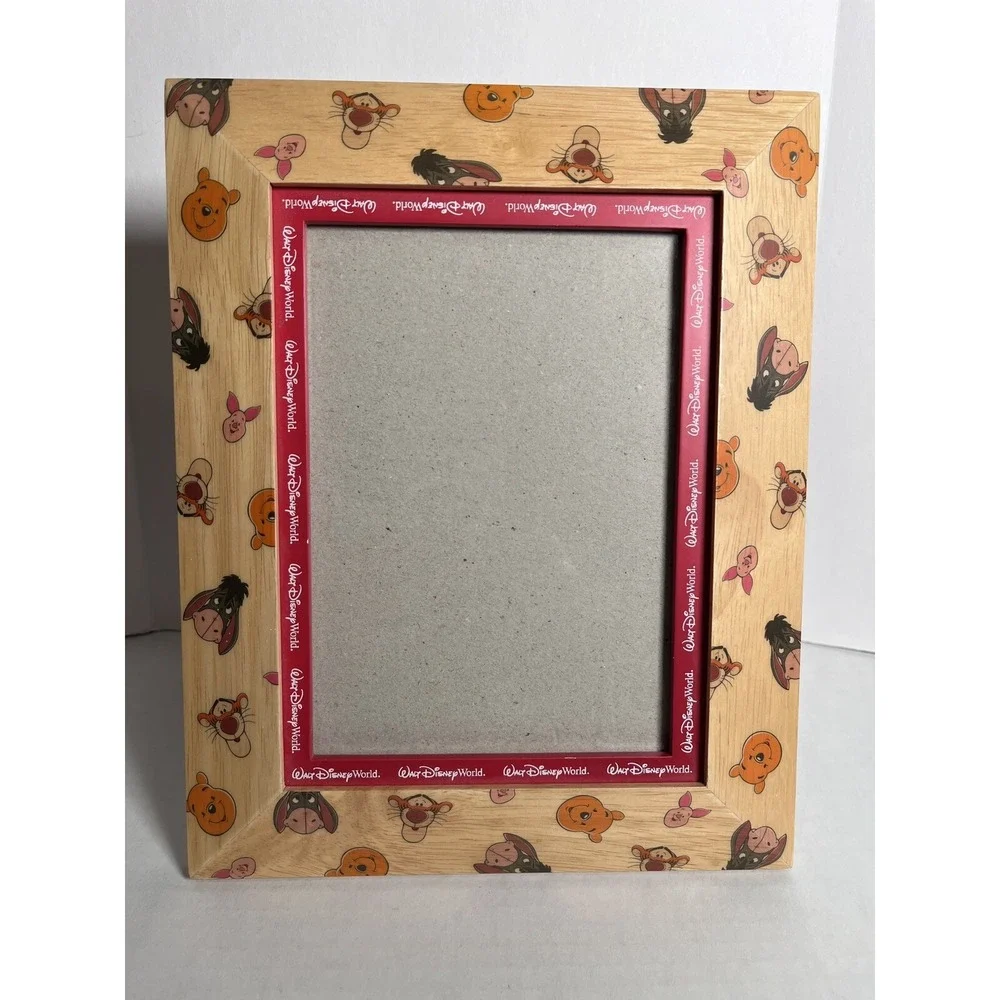 Walt Disney World Frame Winnie The Pooh Eeyore Piglet Tigger Wooden Picture